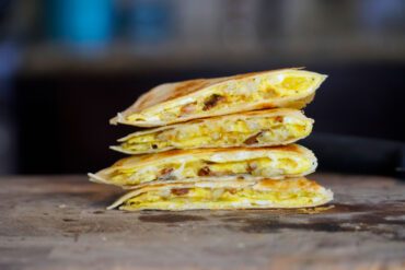 Breakfast Quesadilla Stacked